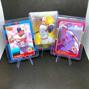 Cal Ripken Jr Baseball Card Lot Baltimore Orioles MLB Perfect Cards in Cases!!